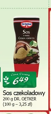 Sos czekoladowy Dr. Oetker promocja w CEZAR Delikatesy