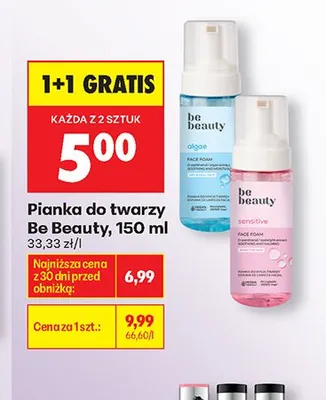 Pianka do twarzy Be Beauty promocja w Biedronka