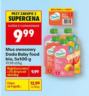 Mus owocowy bio promocja w Biedronka