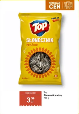 Słonecznik prażony Top promocja w Biedronka
