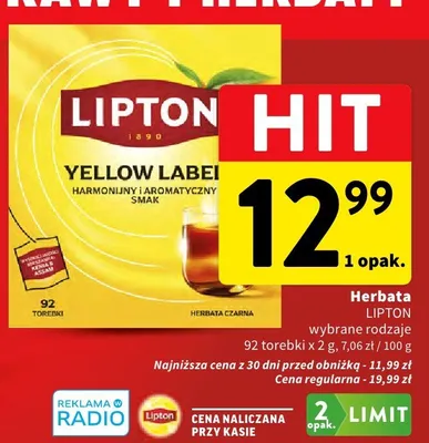 Herbata wybrane rodzaje promocja w Intermarche