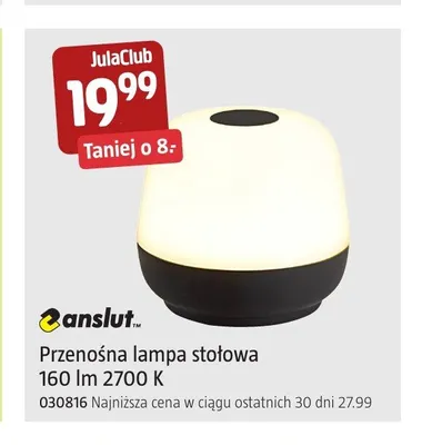 Przenośna lampa stołowa Anslut promocja w Jula