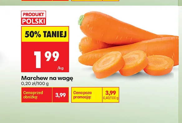 Marchew na wagę promocja w Biedronka