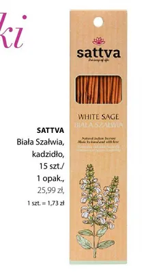 Kadzidło Sattva Biała Szałwia White Sage promocja w Hebe