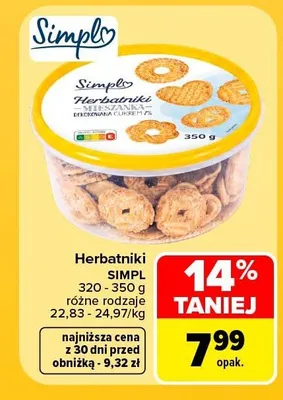 Herbatniki Simply Mieszanka promocja w Carrefour