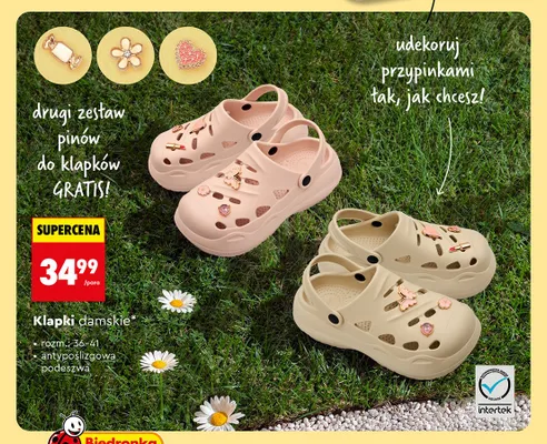 Klapki damskie promocja w Biedronka