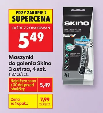 Maszynki do golenia 3 ostrza, 4 szt. promocja w Biedronka