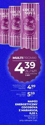 Napój energetyczny Cocosova z marakują promocja w Duży Ben