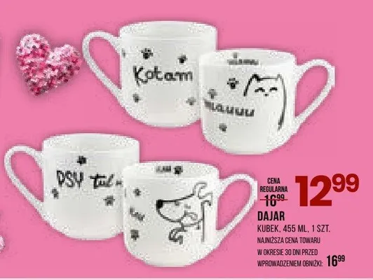 Kubek Dajjar 455 ml promocja w Drogerie Natura