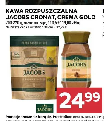 Kawa rozpuszczalna Jacobs Crema Gold promocja w Stokrotka