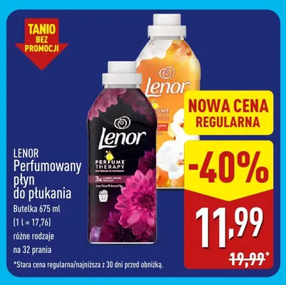 Perfumowany płyn do płukania Lenor promocja w Aldi