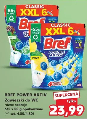 Zawieszki do WC Bref Power Aktiv Classic XXL promocja w Kaufland