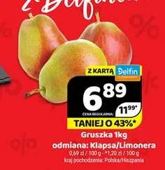 Gruszki Limonera promocja w Delfin