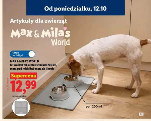 Mata pod miski Max & Mila's World promocja w Lidl