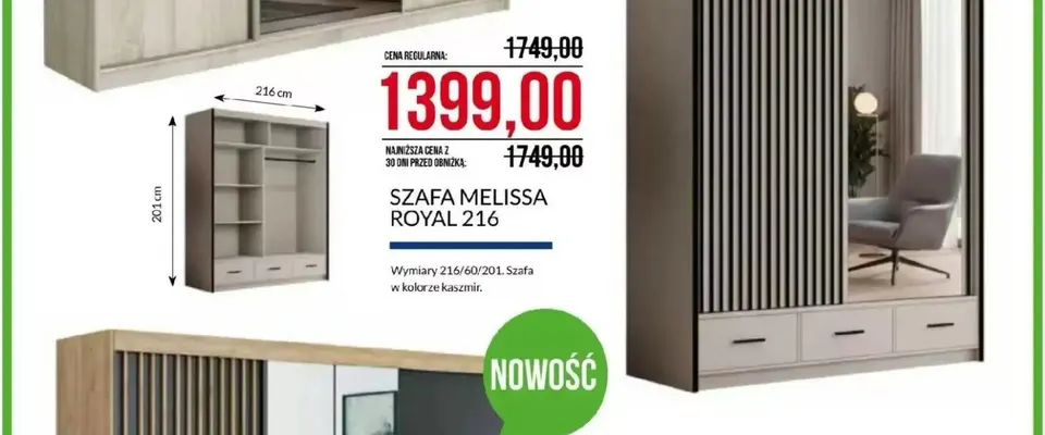 Szafa Melissa Royal 216 promocja w Abra Meble