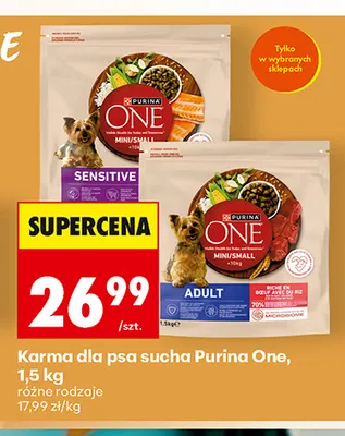 Karma dla psa sucha Purina One promocja w Biedronka