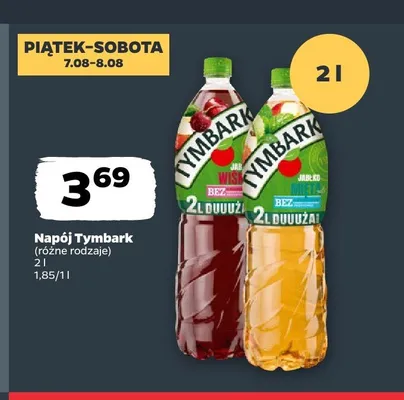 Napój Tymbark jabłko wiśnia promocja w Netto