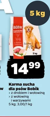 Karma sucha dla psów Bobik z drobiem i wołowiną promocja w Netto
