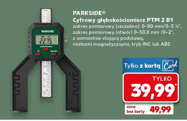 Cyfrowy głębokościomierz PTM 2 B1 promocja w Kaufland