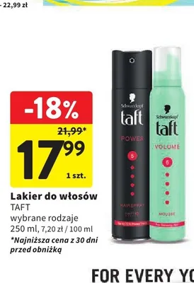 Lakier do włosów Schwarzkopf Taft promocja w Intermarche