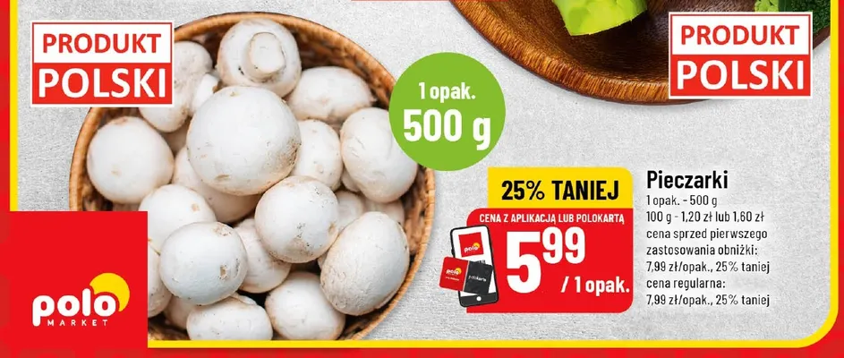 Pieczarki polskie promocja w POLOmarket
