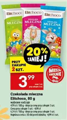 Czekolada mleczna Elitchoco promocja w Twój Market