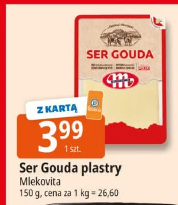 Ser Gouda plastry Mlekovita promocja w Leclerc