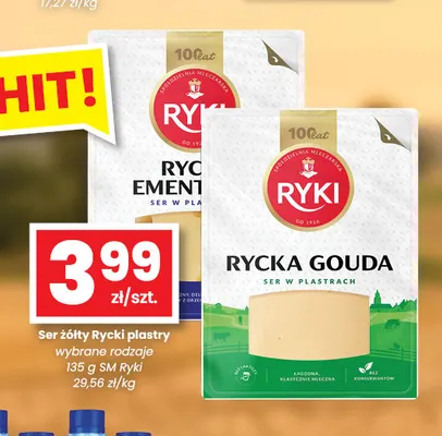 Ser Rycka Gouda w plastrach Ryki promocja w emma MARKET