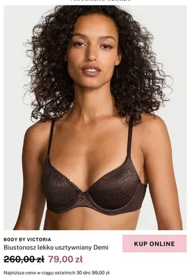Biustonosz lekko usztywniany Demi Victoria's Secret Body by Victoria promocja w Victoria's Secret