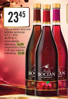 Likier Biały Bocian kawa promocja w Dino