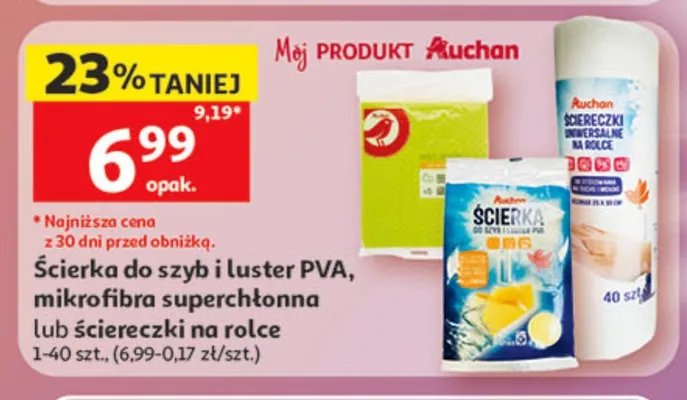 Ścierka mikrofibra superchłonna Auchan promocja w Auchan