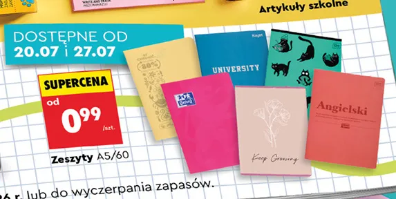 Zeszyt A5/60 Kayet promocja w Biedronka
