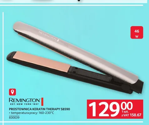 Prostownica Keratin Therapy S8590 Remington promocja w Selgros