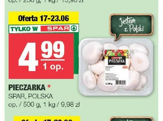 Pieczarka Spar Polska promocja w SPAR