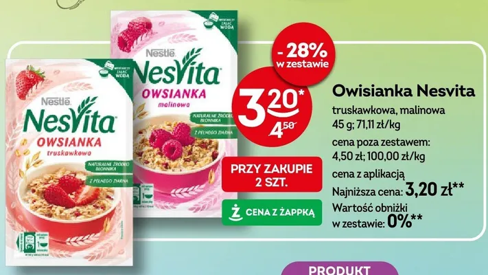 Owsianka Nestlé Nesvita malinowa promocja w Żabka