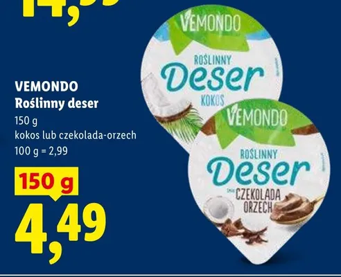 Roślinny deser kokosowy Vemondo promocja w Lidl
