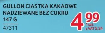 Ciastka Gullon kakaowe nadziewane bez cukru promocja w Selgros