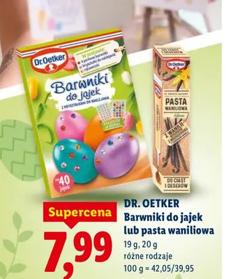 Barwniki do jajek lub pasta waniliowa promocja w Lidl