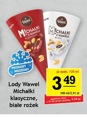 Lody rożek Wawel Michałki klasyczne promocja w Gram Market