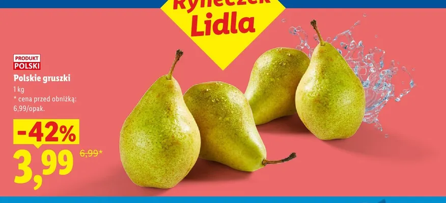 Gruszki polskie Ryneczek Lidla promocja w Lidl