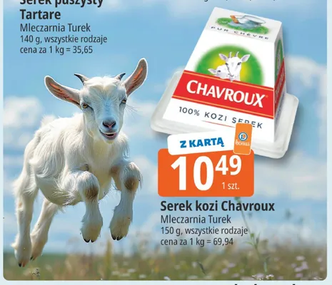 Serek kozi Chavroux Mleczarnia Turek promocja w Leclerc