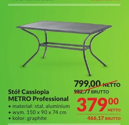 Stół Cassiopia METRO Professional promocja w Makro