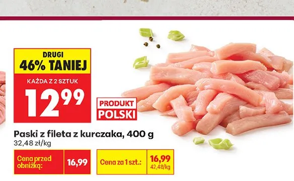 Paski z fileta z kurczaka promocja w Biedronka