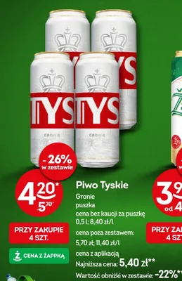 Piwo Gronie puszka promocja w Żabka