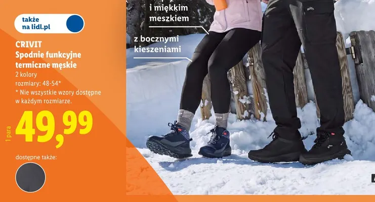 Spodnie funkcyjne termiczne męskie Crivit promocja w Lidl
