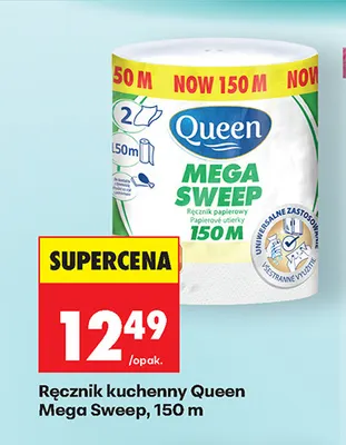 Ręcznik kuchenny Queen Mega Sweep 150 m promocja w Biedronka