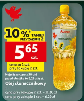 Olej słonecznikowy promocja w Auchan