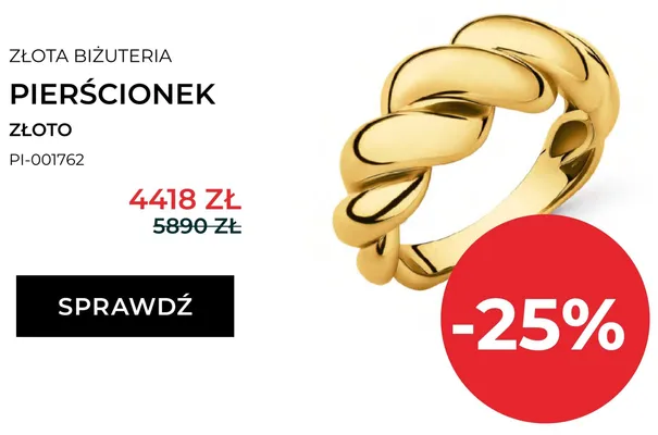 Pierścionek złoto Briju promocja w Briju