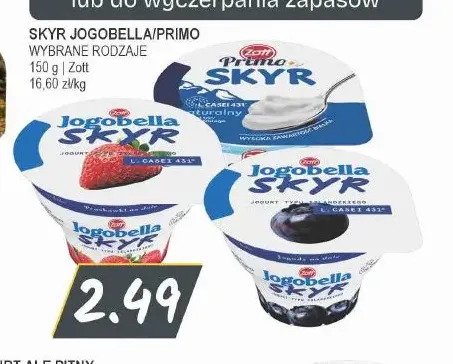 Skyr truskawkowy Zott Jogobella promocja w Słoneczko