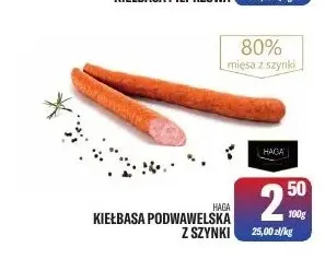 Kiełbasa podwawelska z szynki Haga promocja w Tomi Markt